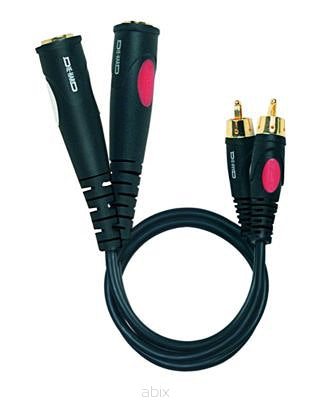 Die Hard Professional 'Adapter' cable. 2 RCA to 2 x 6.3 Female MONO JACK DH655 Die Hard Professional 'Adapter' cable. 2 RCA to 2 x 6.3 Female MONO JACK DH655