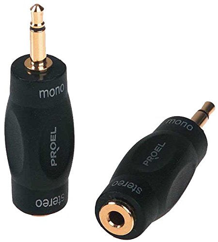 Die Hard Proel Plastic Adapter   Jack Mono Male 3.5mm to Jack Stereo Female 3.5mm DHPA115  Die Hard Proel Plastic Adapter   Jack Mono Male 3.5mm to Jack Stereo Female 3.5mm DHPA115