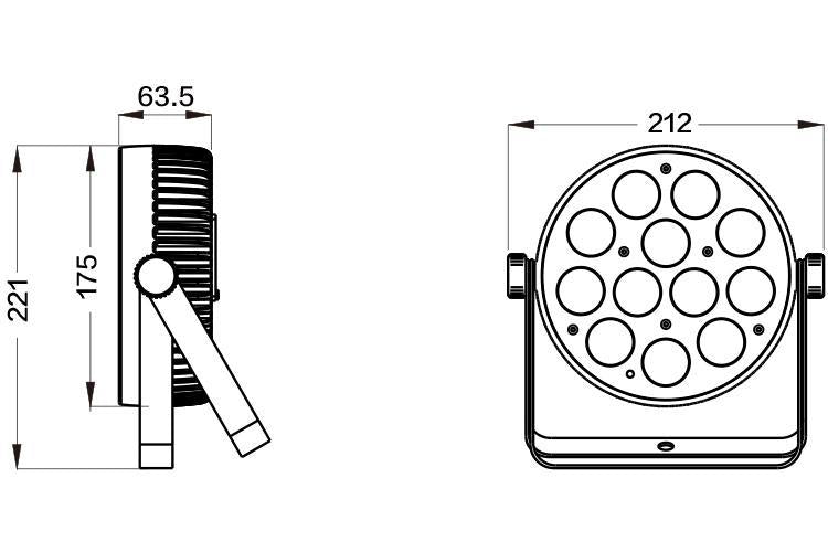 Event Lighting PAR12X12L LED RGBWAUv Par Can Event Lighting PAR12X12L LED RGBWAUv Par Can