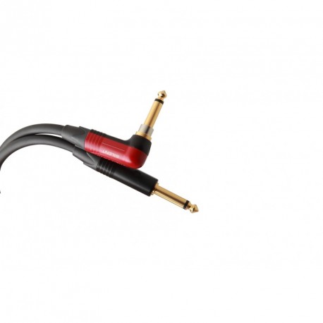 Silent right angle mono jack to jack Inst cable (7mm) Neutrik connectors (gold pins)   5m DHX165LU5  Silent right angle mono jack to jack Inst cable (7mm) Neutrik connectors (gold pins)   5m DHX165LU5